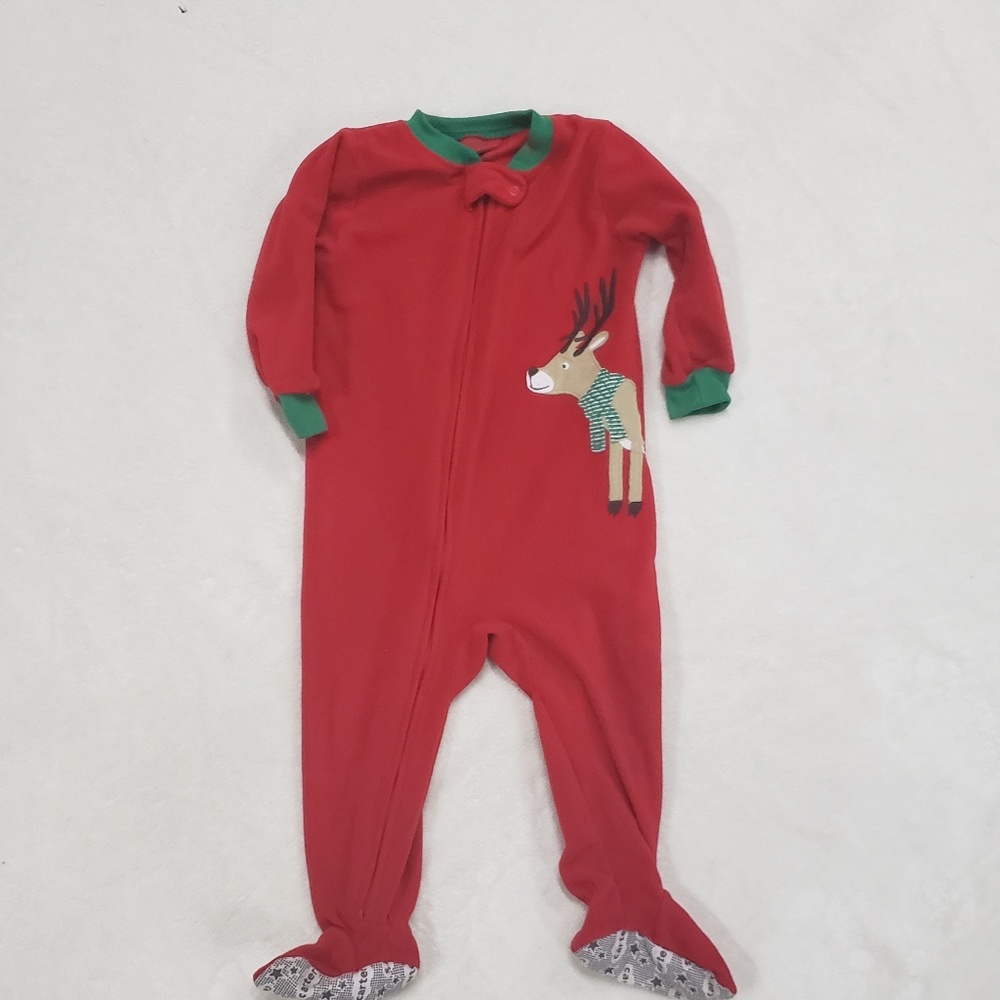 Christmas Reindeer Footy Pajama - 18 months